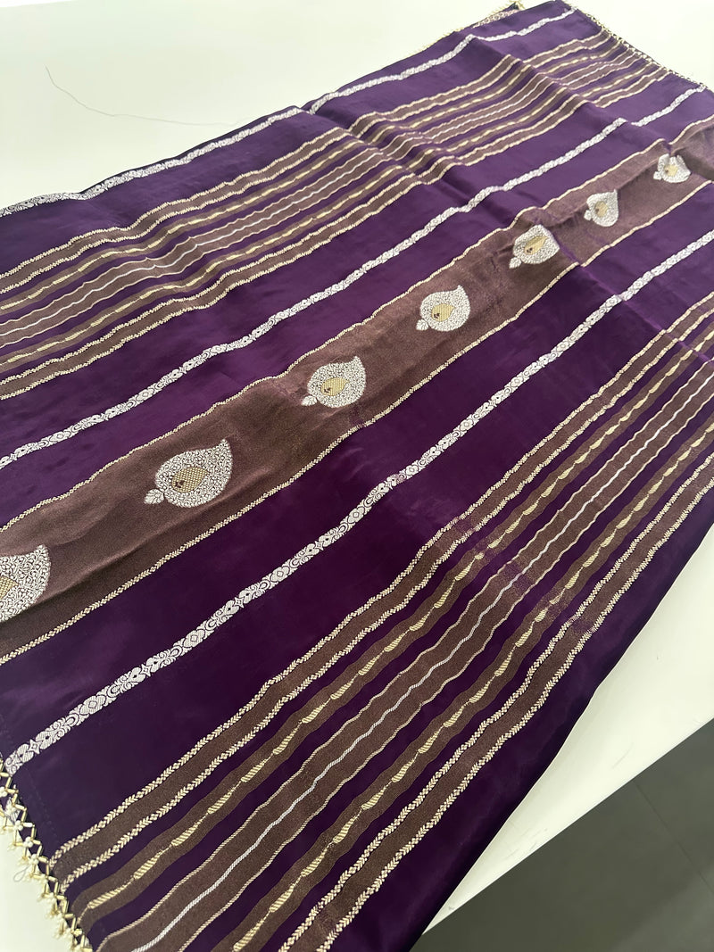 Cut Dana Work Border Chinnon Saree -AU6