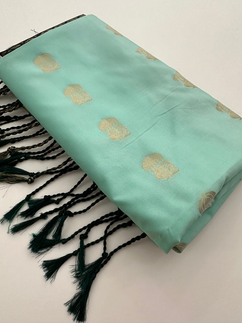 New Semi Soft silk Sarees From Kanchi in beatiful Borders -JU20