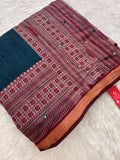 Premium Designer Chanderi Mul Fabric With Designer Border and Weaving Pallu with Tassels❤️❤️-JU3