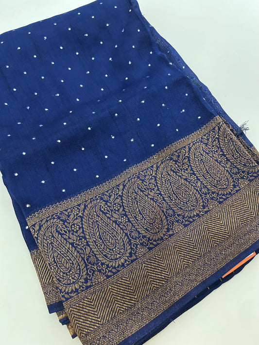 JUTE TUSSAR PREMIUM WITH MIRROR WORK-22