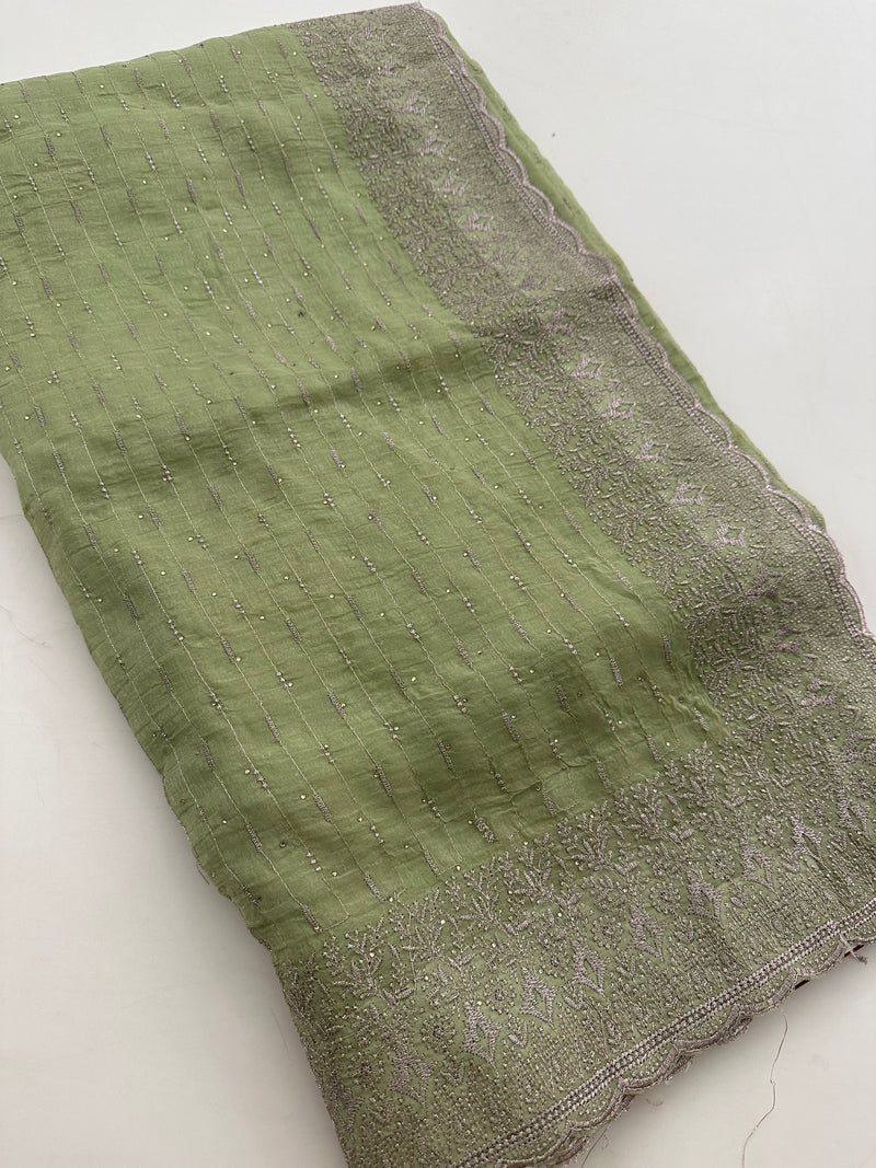Soft Organza Fancy Saree-J24
