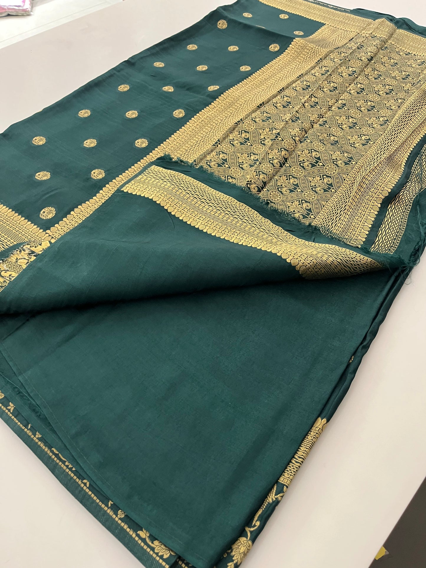 1412 ✨ ✨ DUPION SILK DESIGNER (DARK GREEN)✨✨