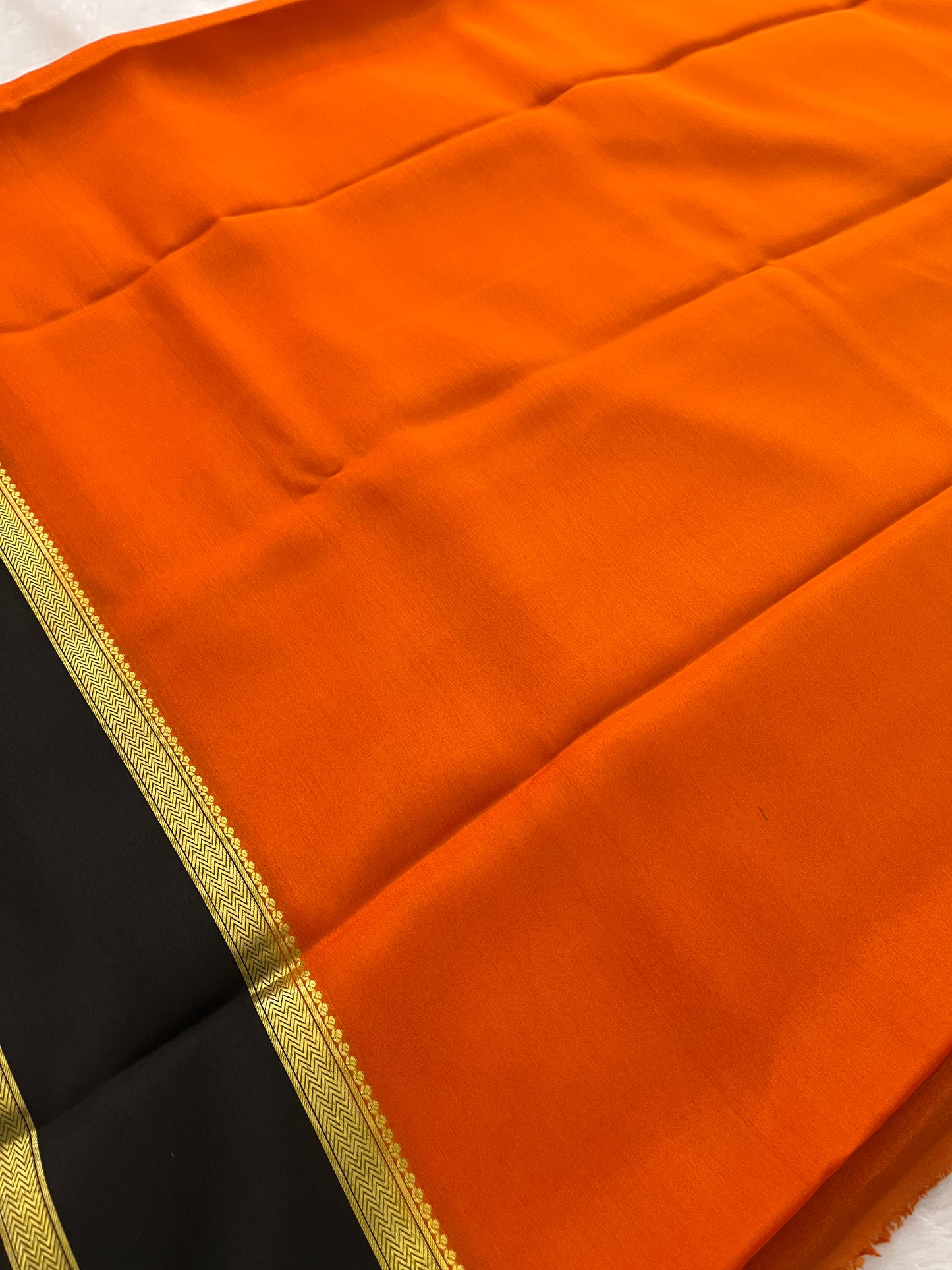 AP22 80 gsm pure Mysore crape silk saree