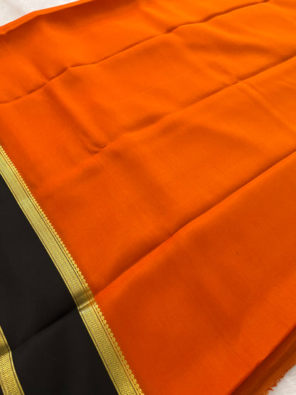 AP22 80 gsm pure Mysore crape silk saree