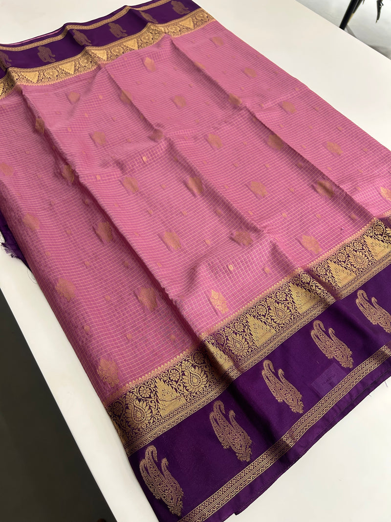 Semi Mysore Silk Saree-JU31