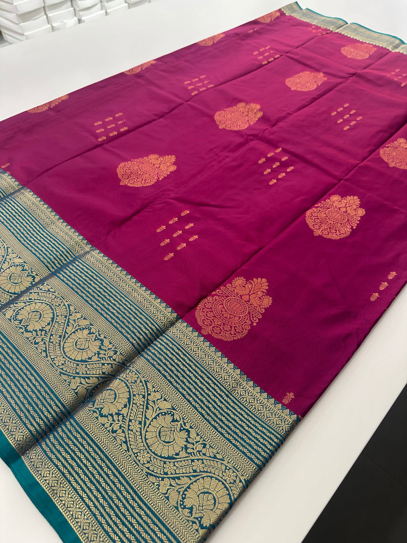Semi Kanchi Silk Saree-JU16
