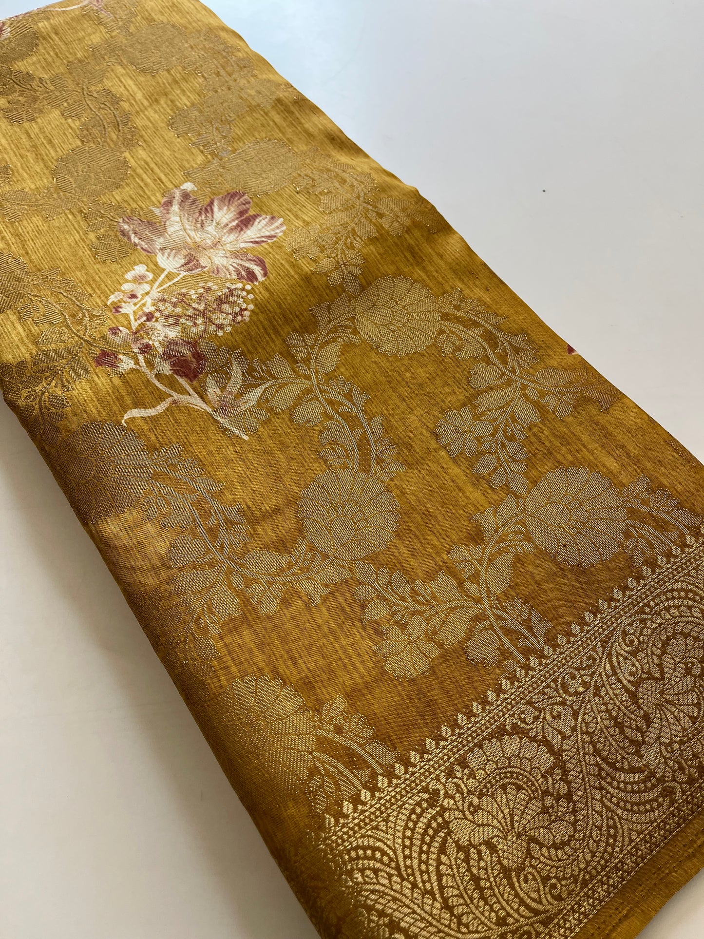 Tussar printed fancy