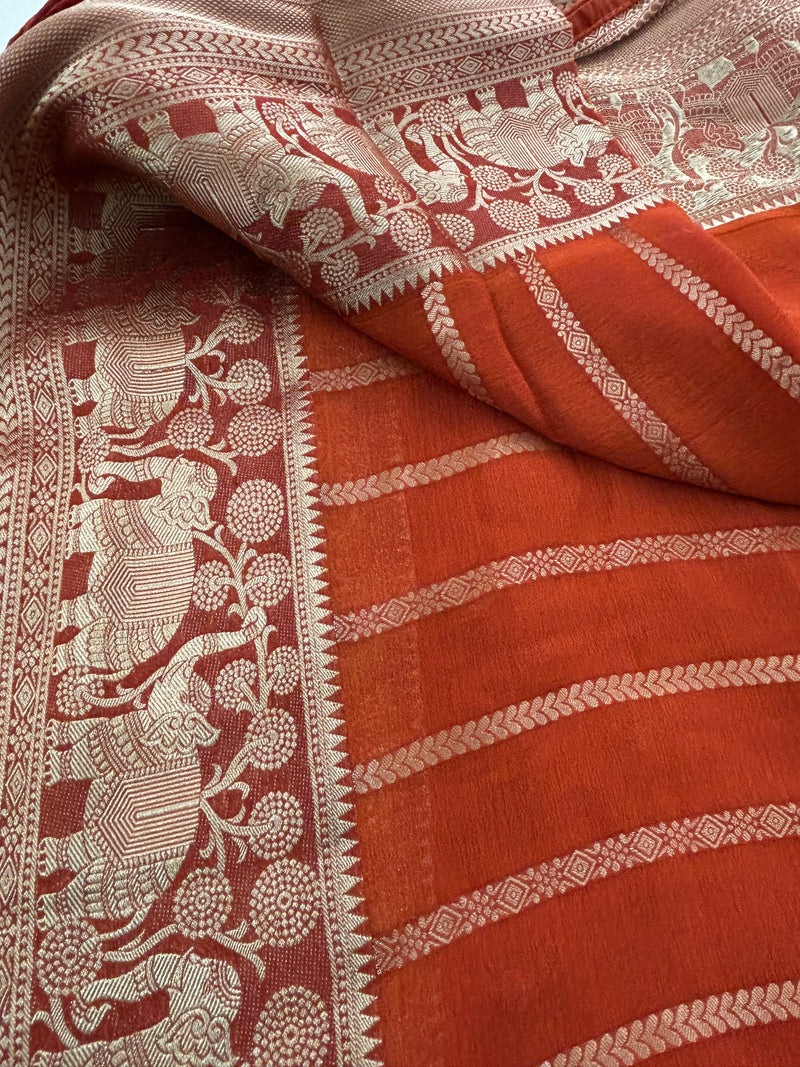Premium Laser Chiffon Saree-M15