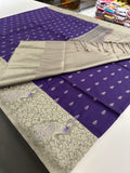 New Semi Soft silk Sarees From Kanchi in beatiful Borders -JU20