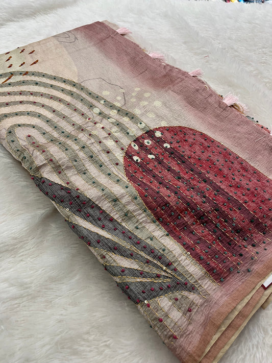 Knot Work Fancy Saree-F17