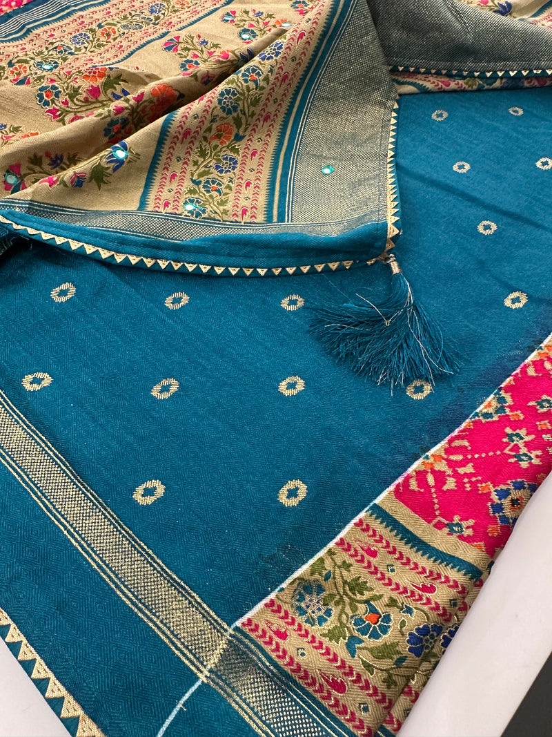 Crush Patola Bandhini Saree – Pink X Blue AU24