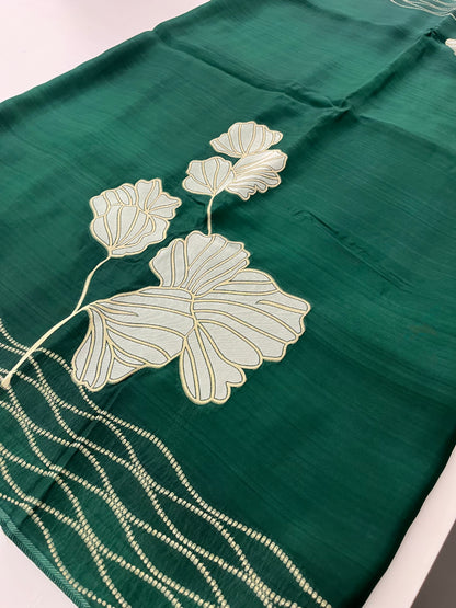 Chinnon Silk Premium Lily Green x Red-1121