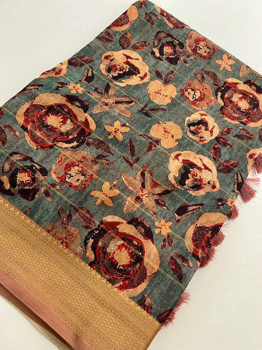 Printed Tussar Fancy