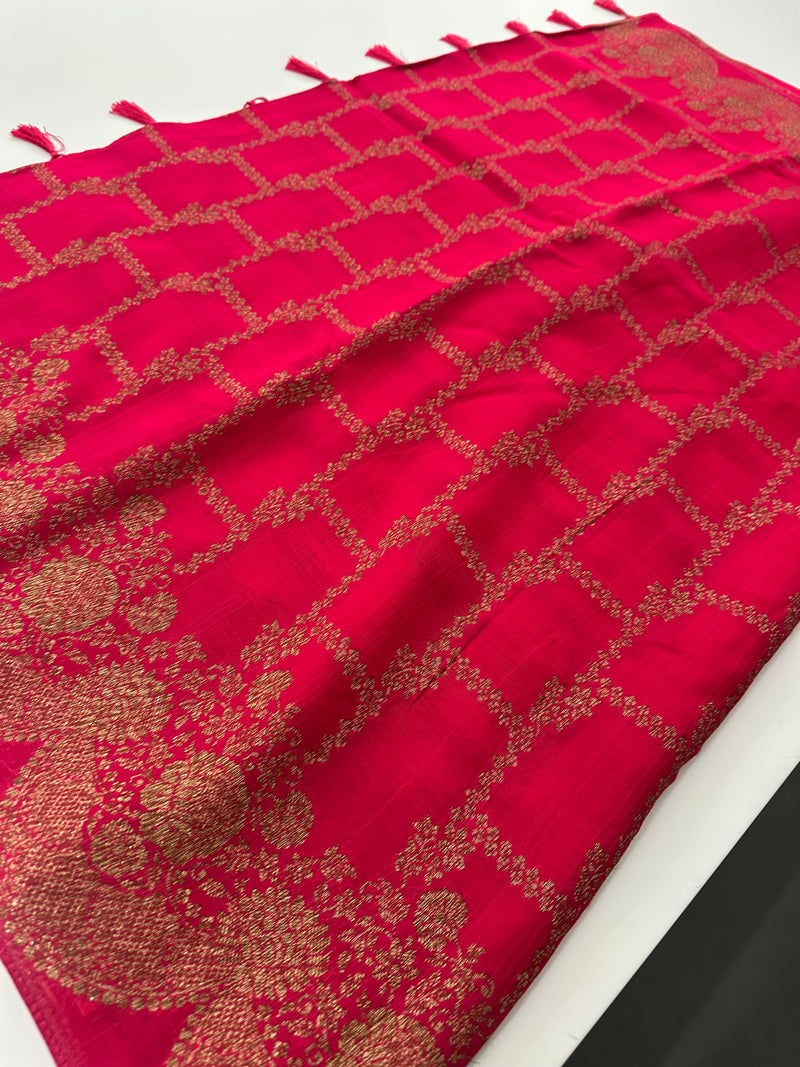Jute Tussar Designer Sarees beautiful colour combinations🌹-AU9