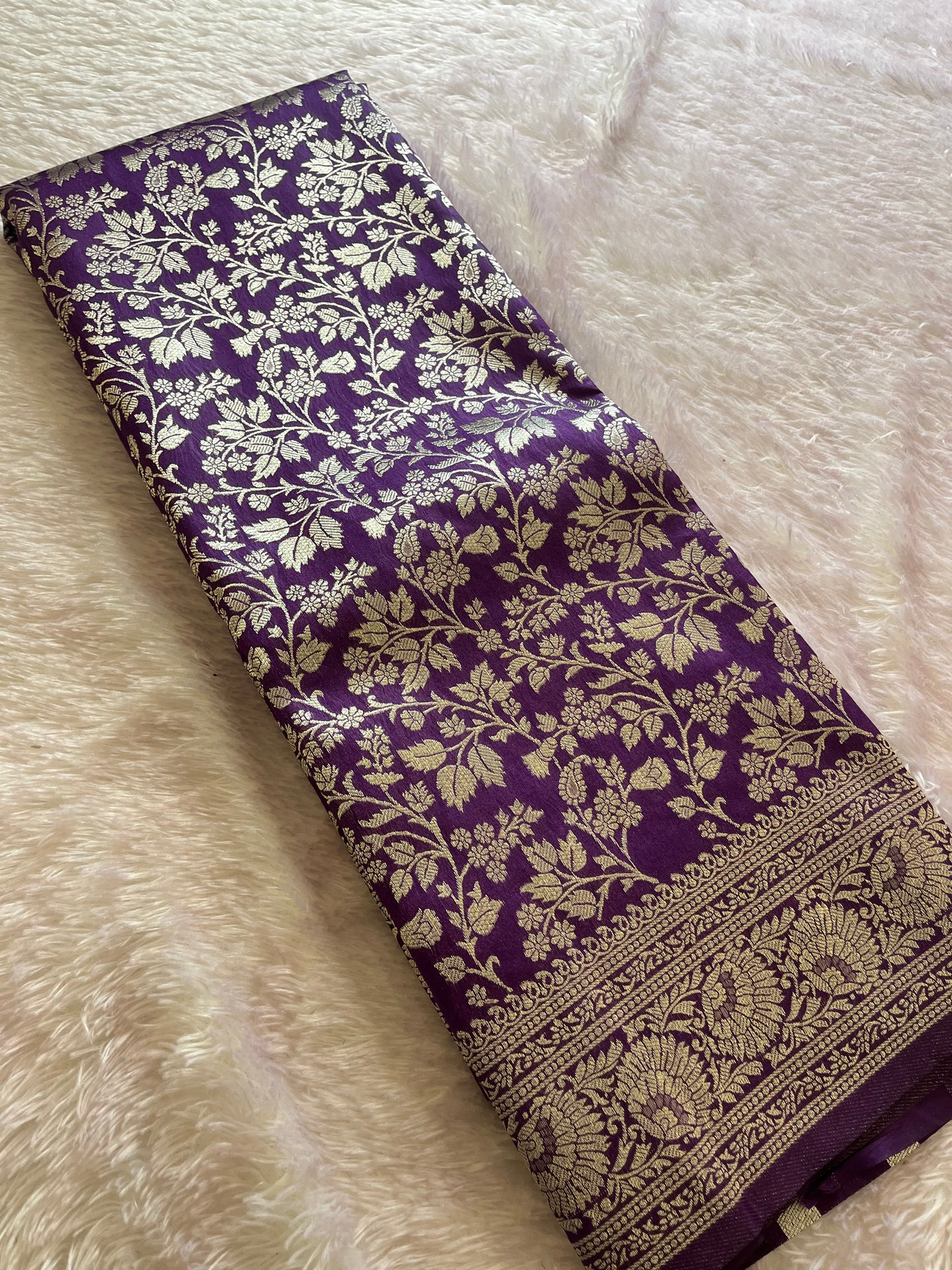 Tussar Silver Brocade