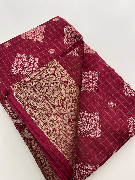 Tussar crape fancy