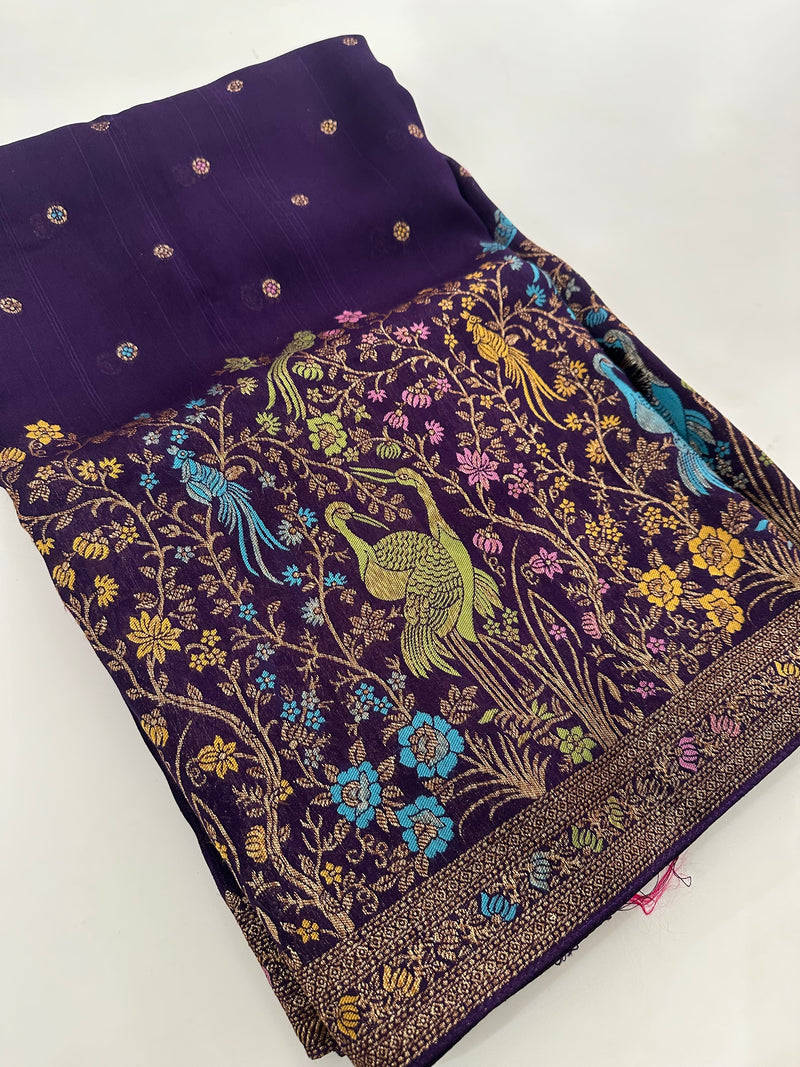 Full Weaving Pure Tussar Premium Designer Saree-J26