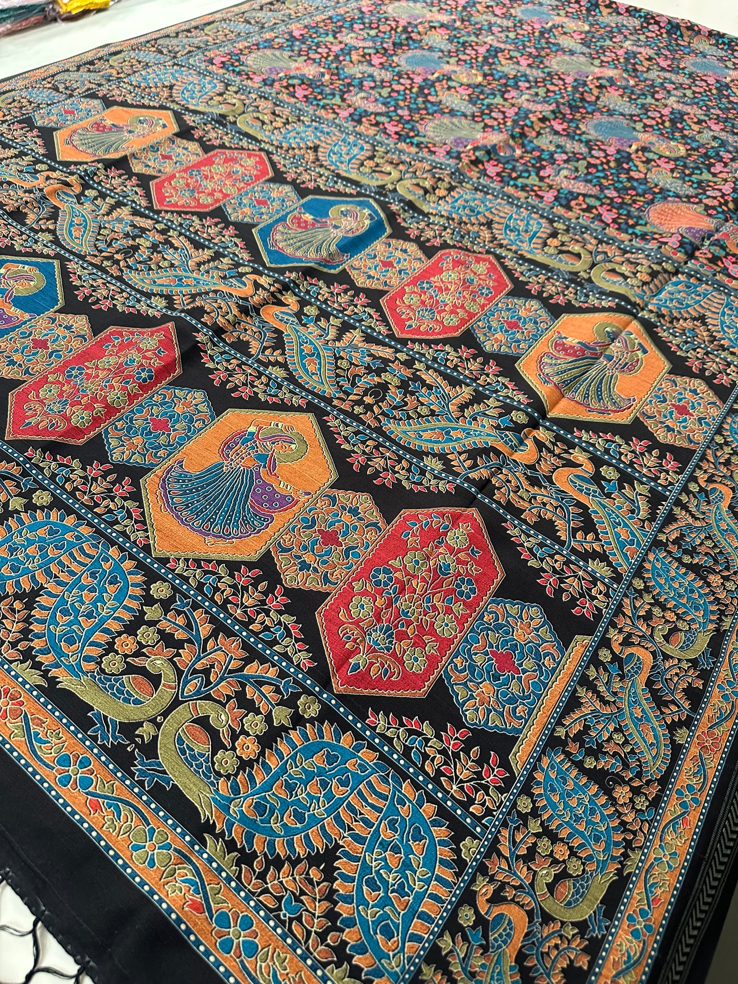 Kalamkari Tussar Printed-M26