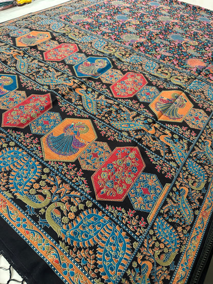 Kalamkari Tussar Printed-M26