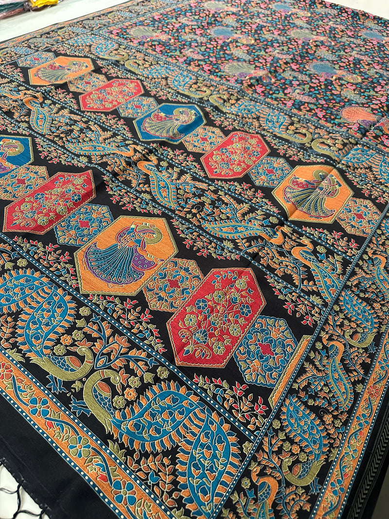 Kalamkari Tussar Printed-M26