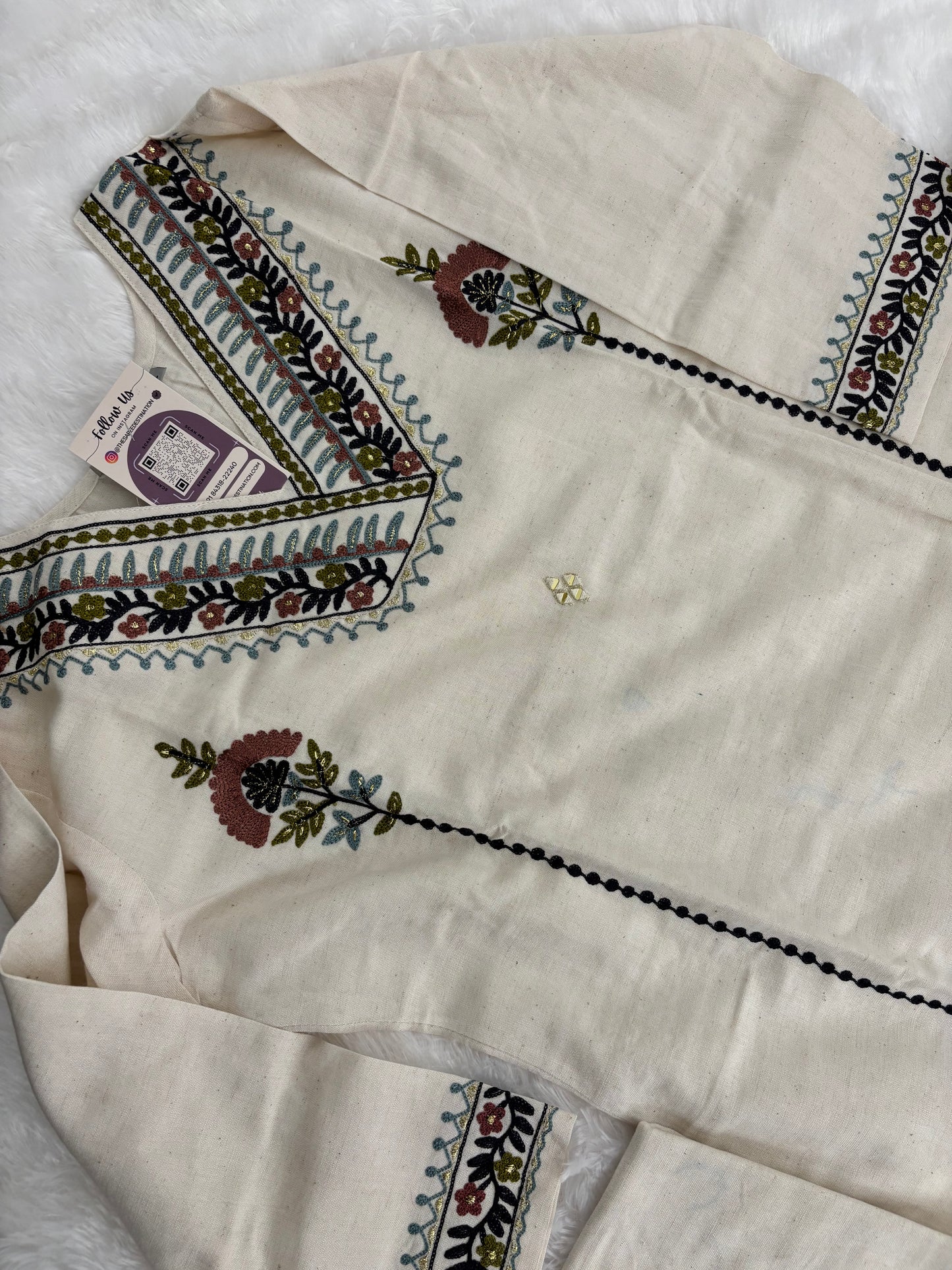 White Cotton Dress Washed Fabric No Transparent