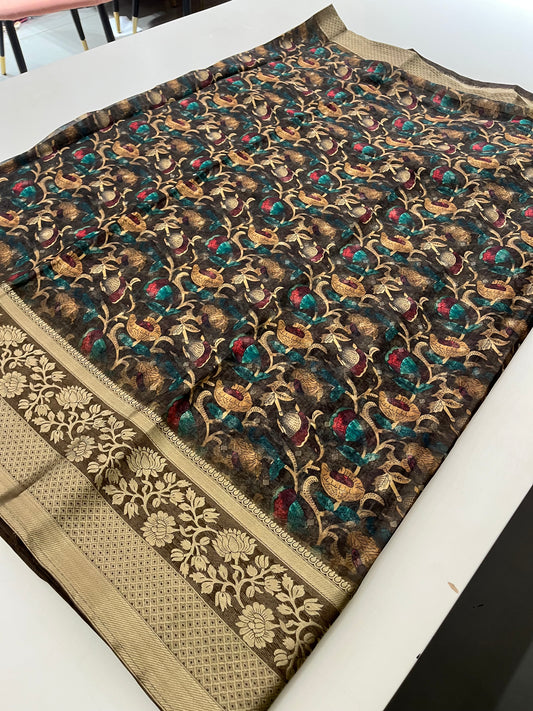 Premium printed Brosso Saree