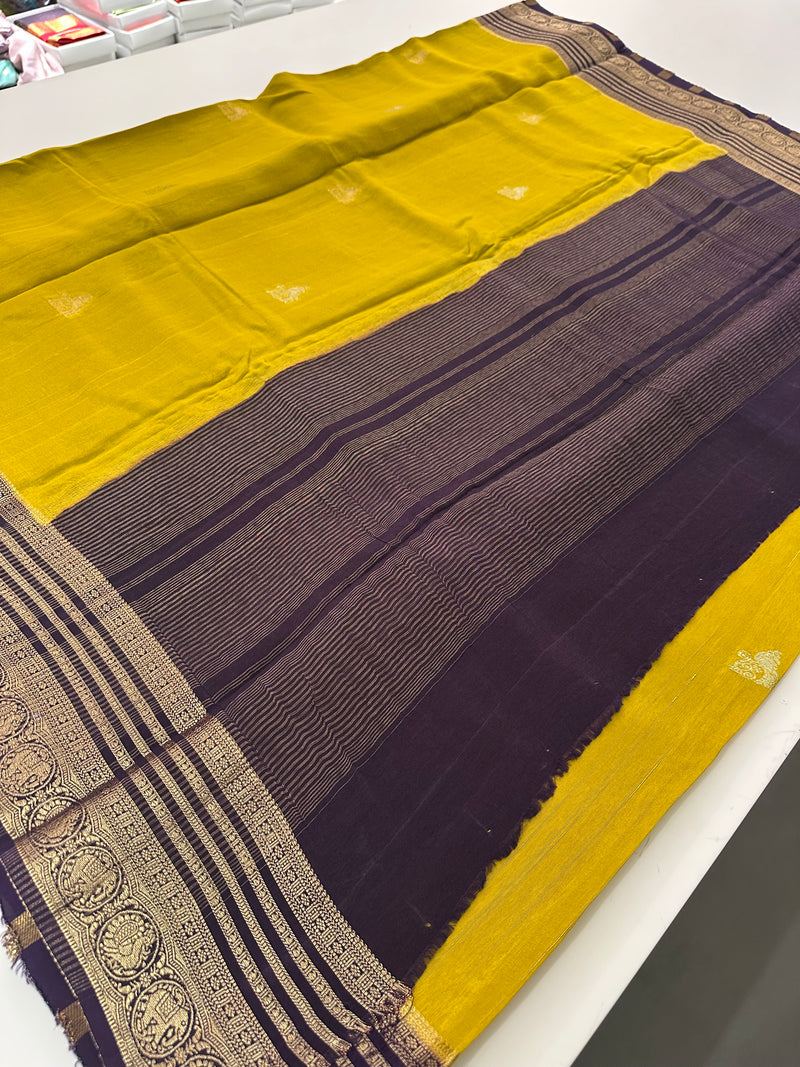 Cut Dana Work Border Chinnon Saree -AU6