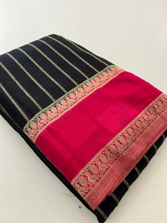 Designer crape Chinnon saree