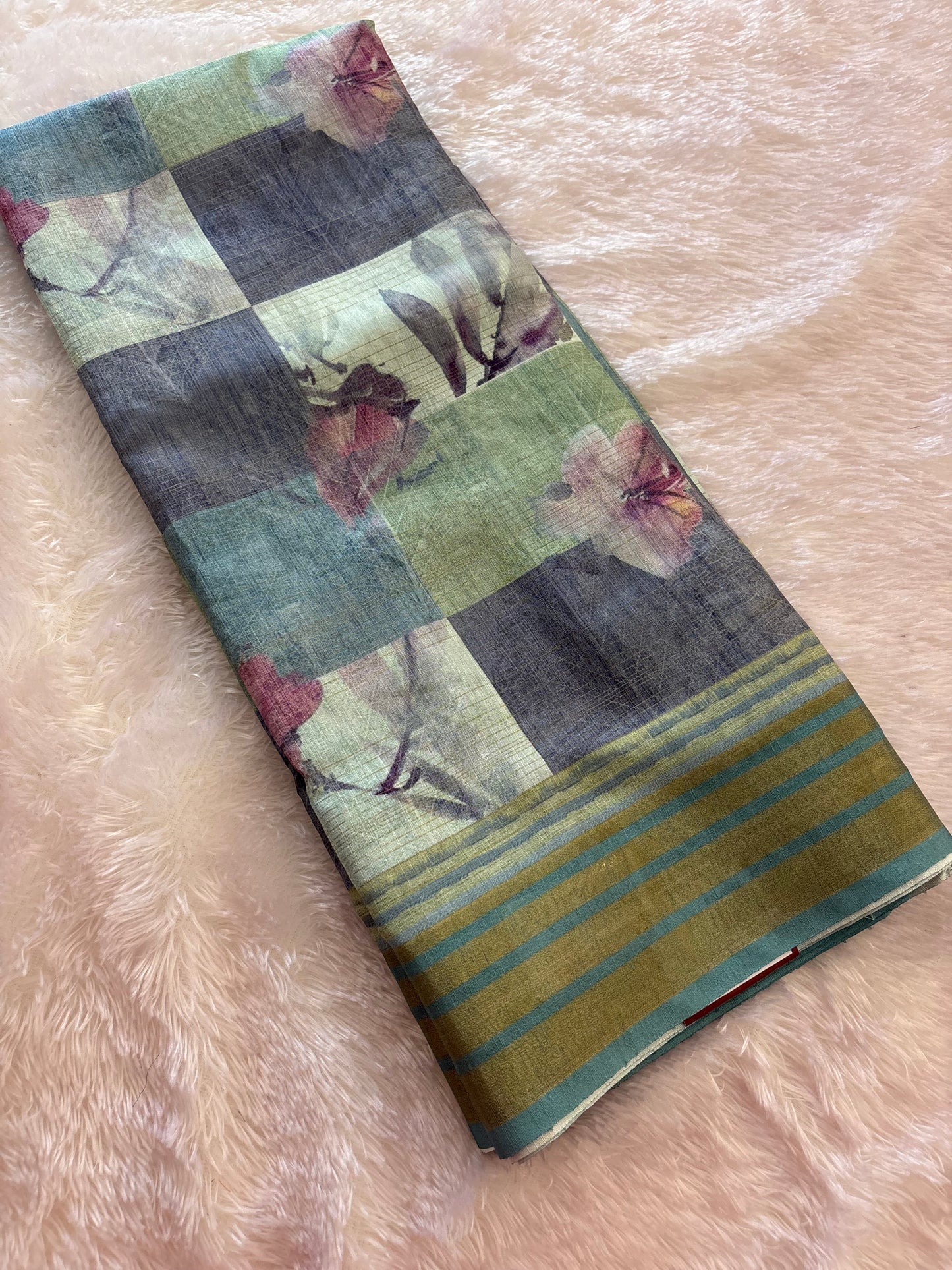 Digital printed Tussar saree