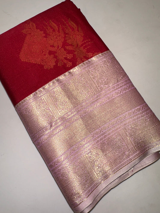 Semi Kanchi Silk Saree