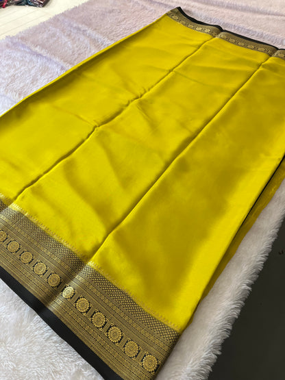 100 GSM Pure Mysore Crape silk saree
