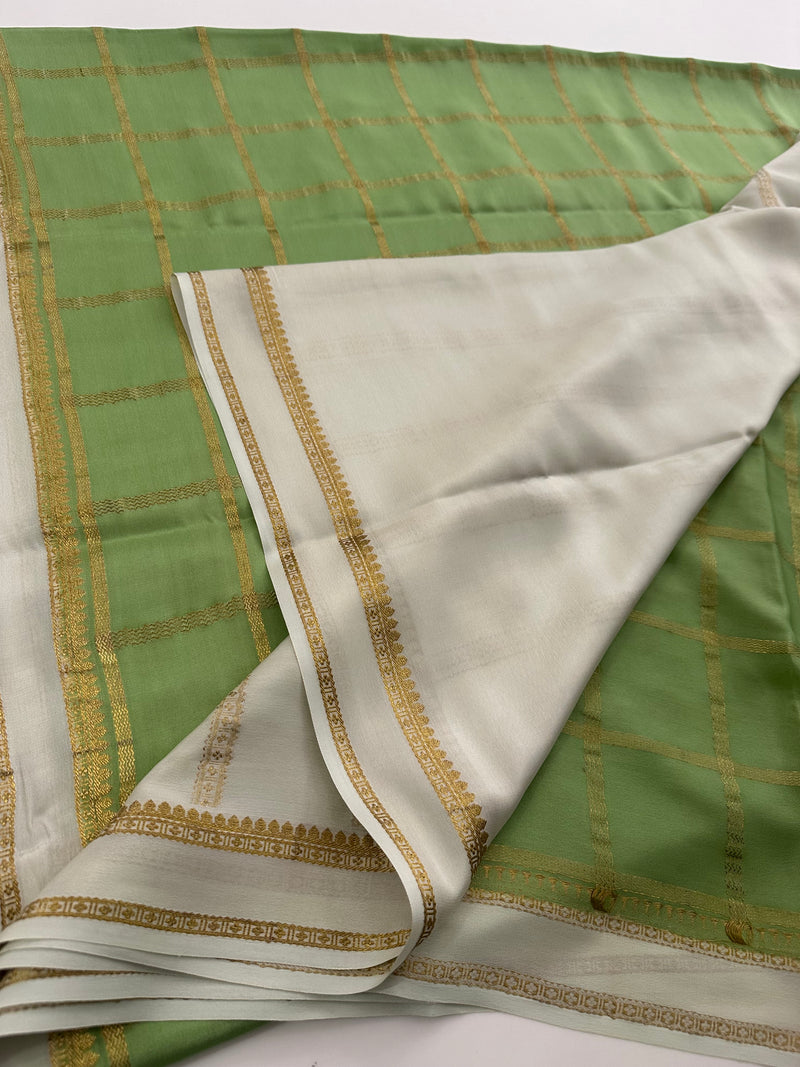 Pure Crape Mysore Silk Saree 120GSM -JU27