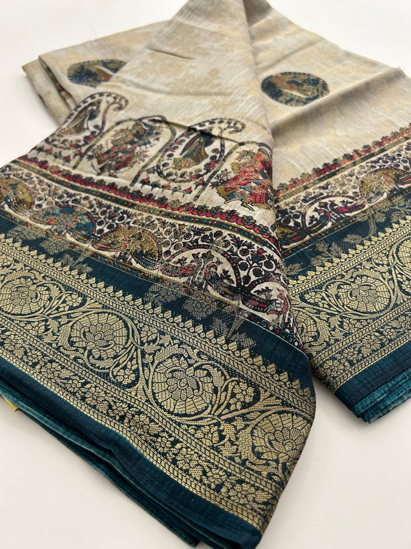 Tussar Fancy Printed -JU30