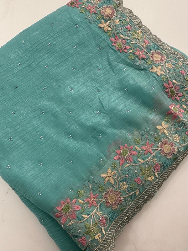 Organza Work Saree-M30