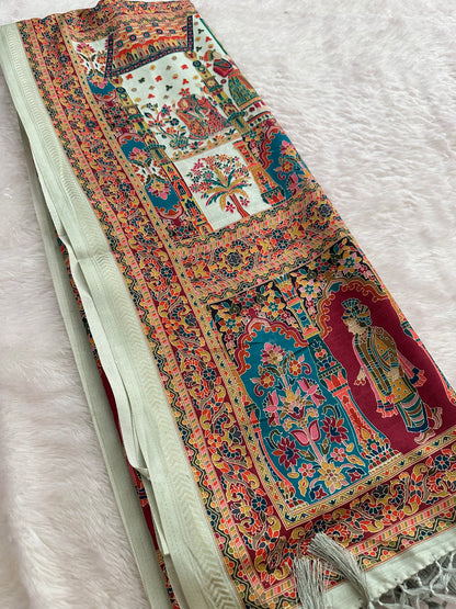 Kalamkari Tussar Fancy-M10