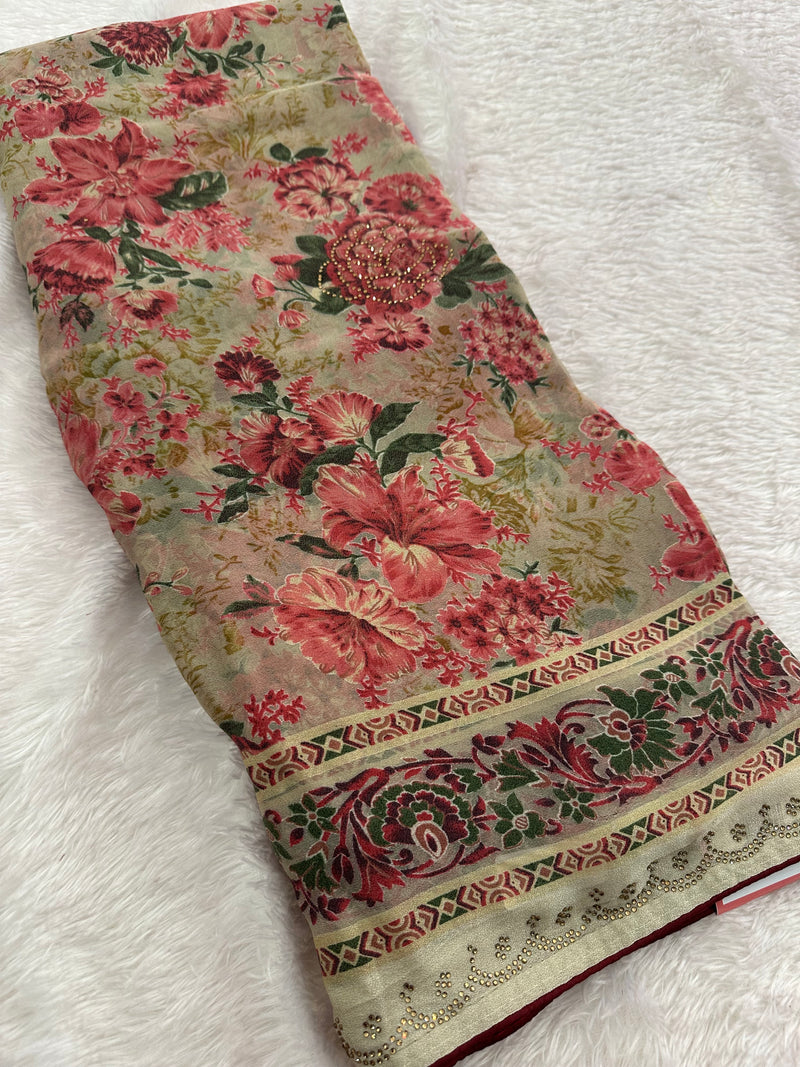 Brosso Fancy Saree New-JU10