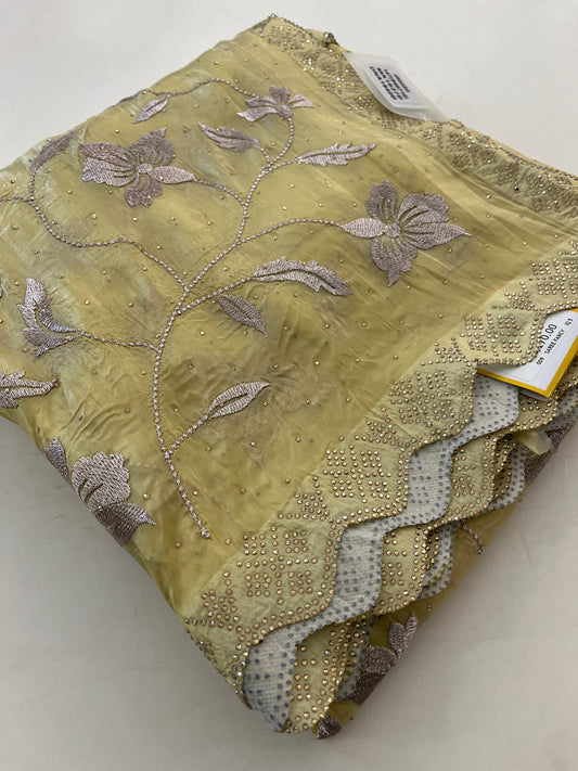 Butter silk Embroidery work