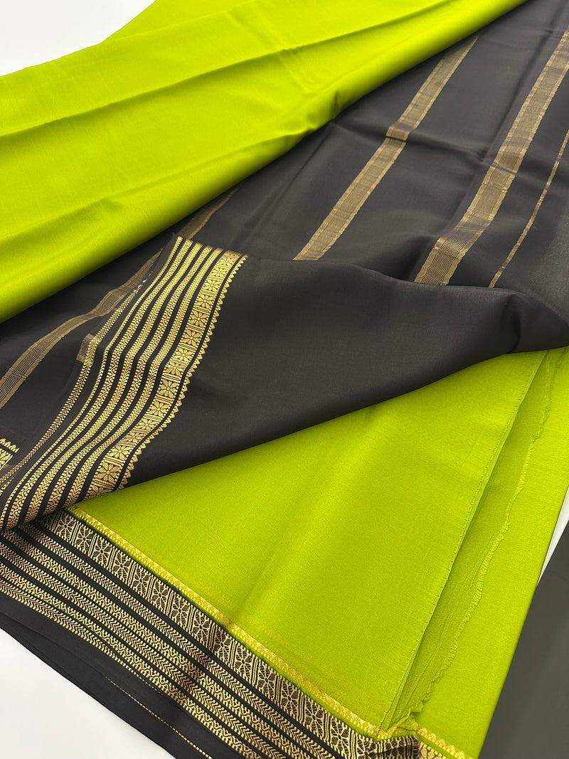 80GSM Pure Mysore Crape Silk Sarees-AU4