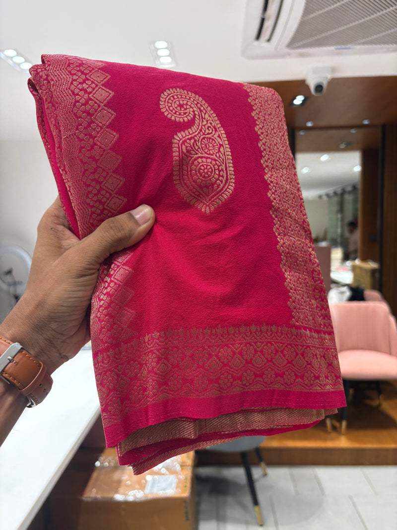 PINK TUSSAR DESIGNER SAREE-J25