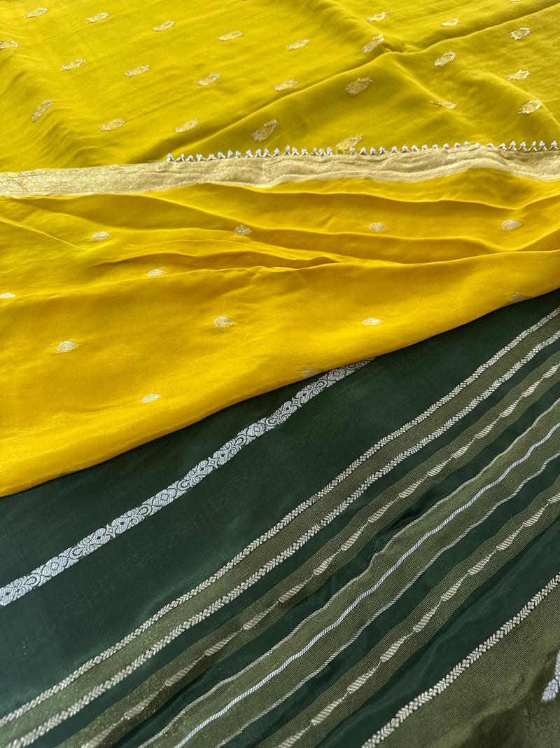 Cut Dana Work Border Chinnon Saree -AU6