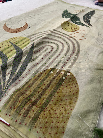 Knot Work Fancy Saree-F17