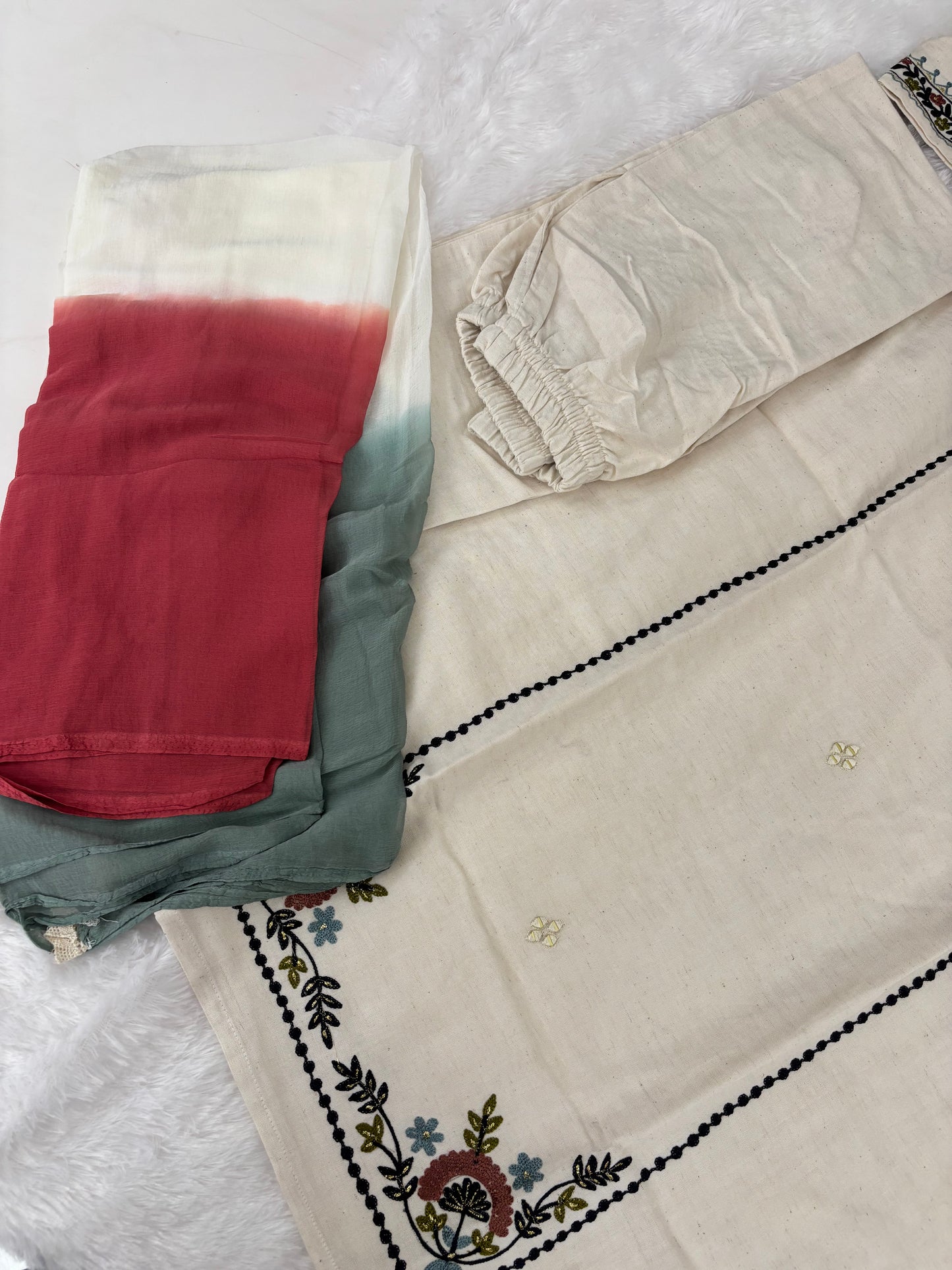 White Cotton Dress Washed Fabric No Transparent