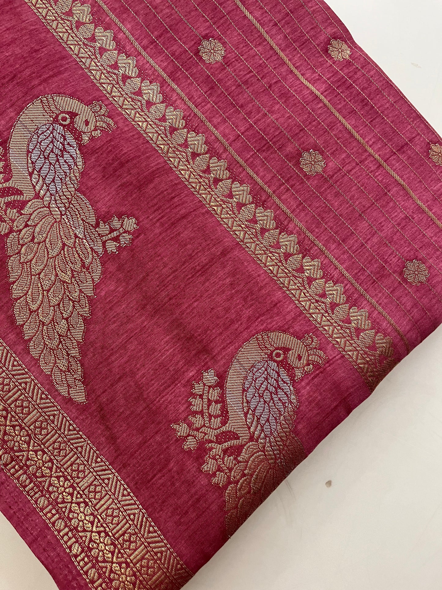 Tussar Chiffon Saree