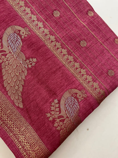 Tussar Chiffon Saree