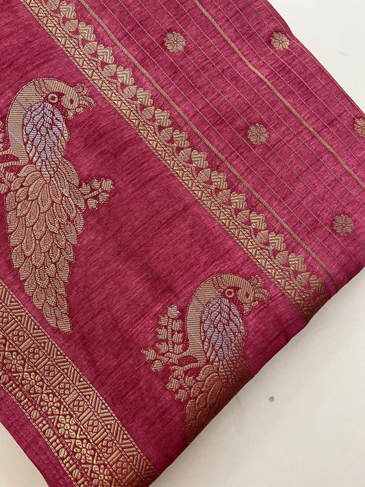Tussar Chiffon Saree
