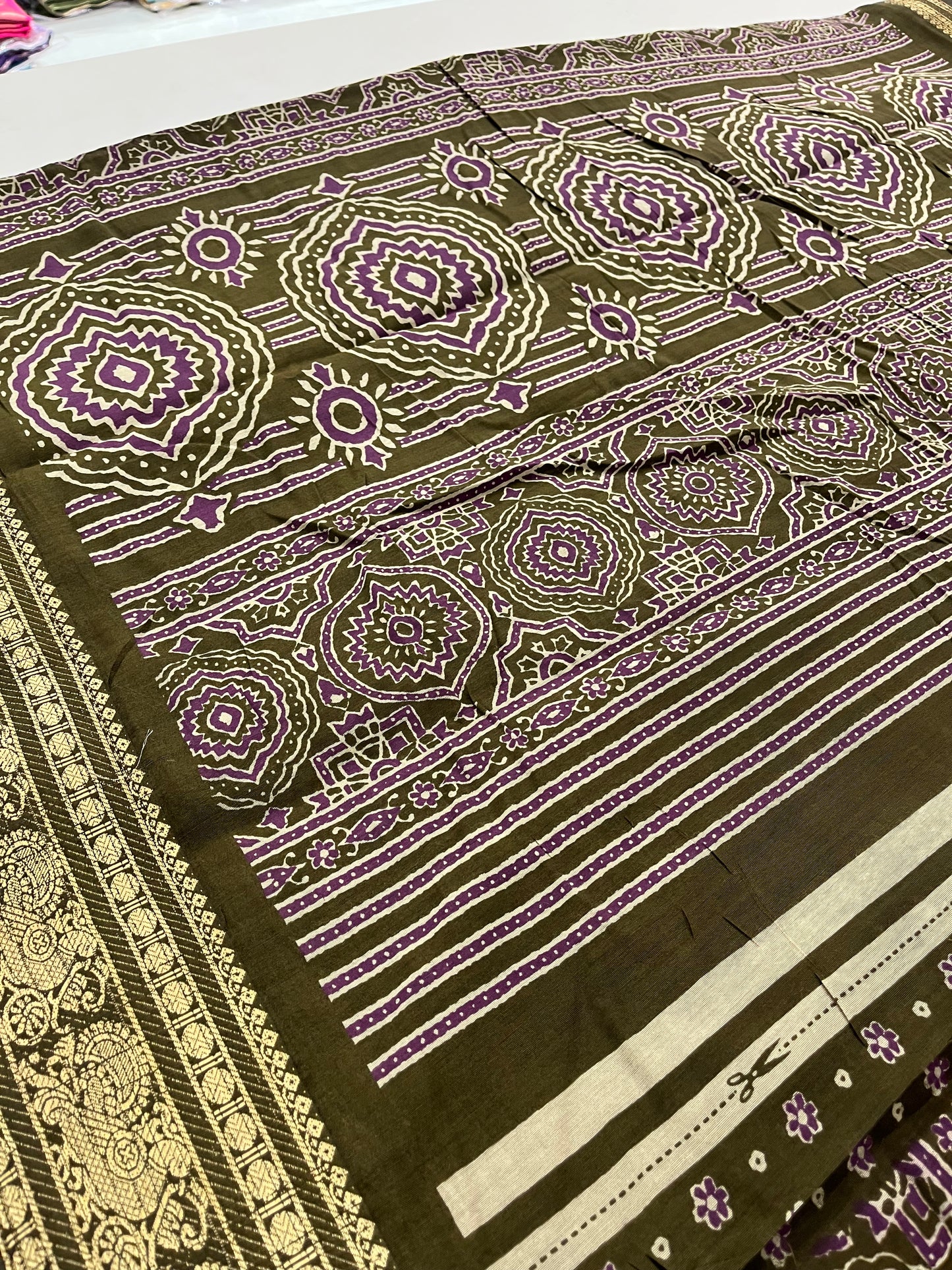 Bagru print fancy saree