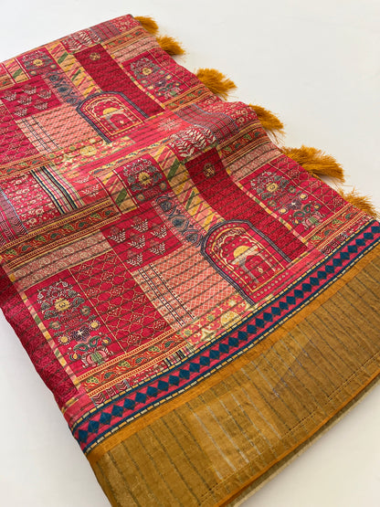 Crush Tussar Printed