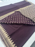 Designer Saree - Wine Crepe Georgette JU17