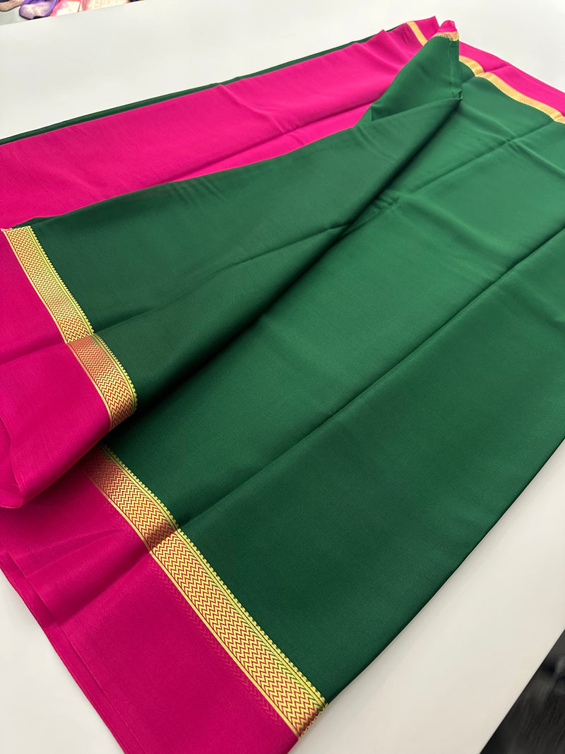 80GSM PURE CRAPE MYSORE SILK SAREE- JU28