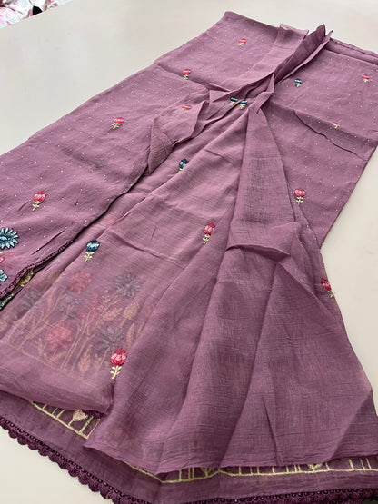 Organza Fancy Saree Embroidery